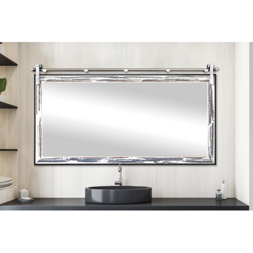 Laurel Foundry Modern Farmhouse Neace Distressed Vanity Barn Door